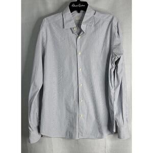 Xacus Evolution Fit Cotonificio Albini Men Long Sleeve Button Dress Shirt 15 3/4